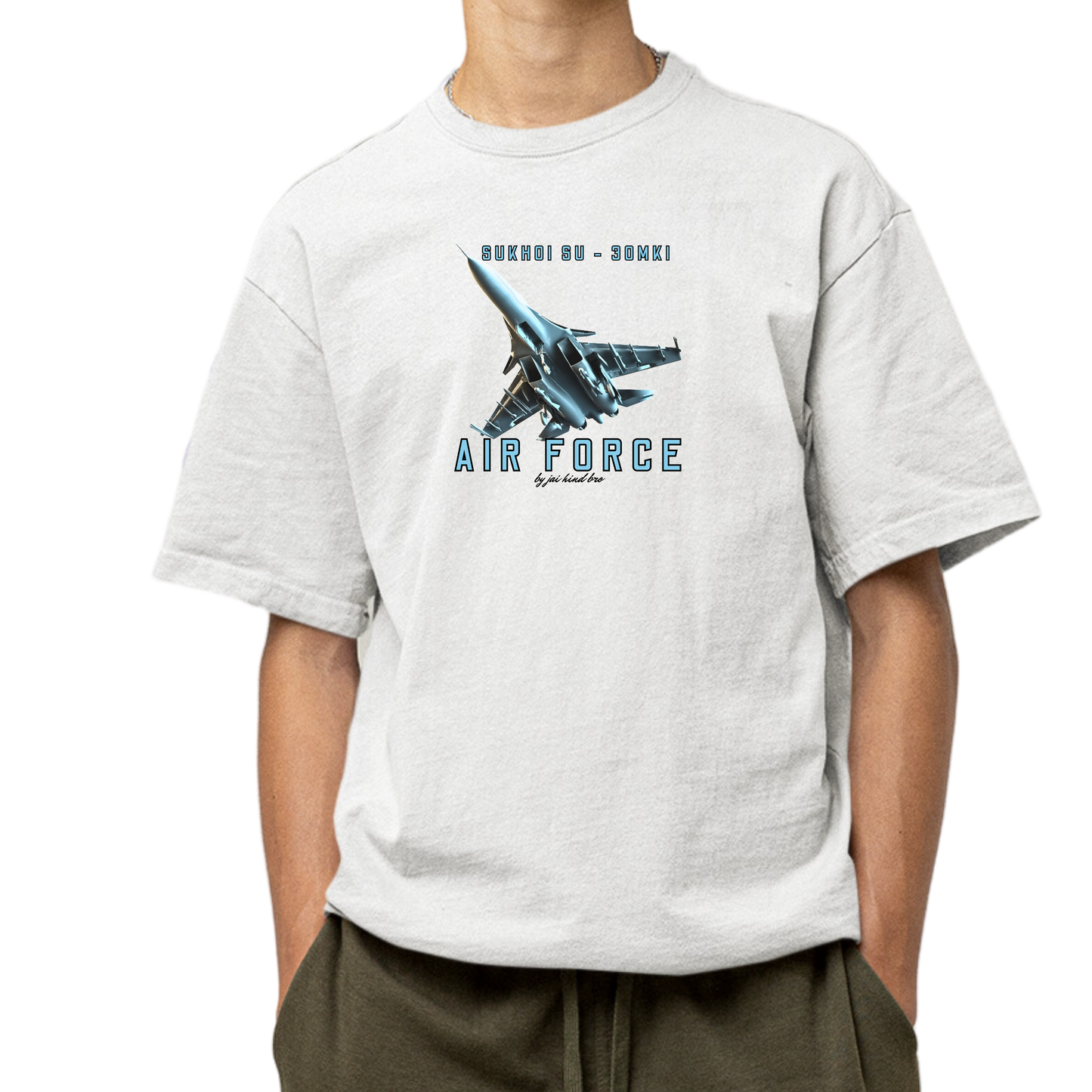 SUKHOI SU - 30 MKI OVERSIZED WHITE T-SHIRT