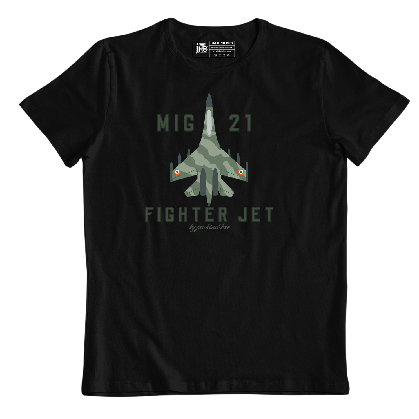 MIG-21 JET OVERSIZED BLACK T-SHIRT