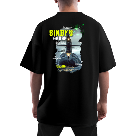 SINDHU GHOSH CLASS BLACK OVERSIZED T-SHIRT