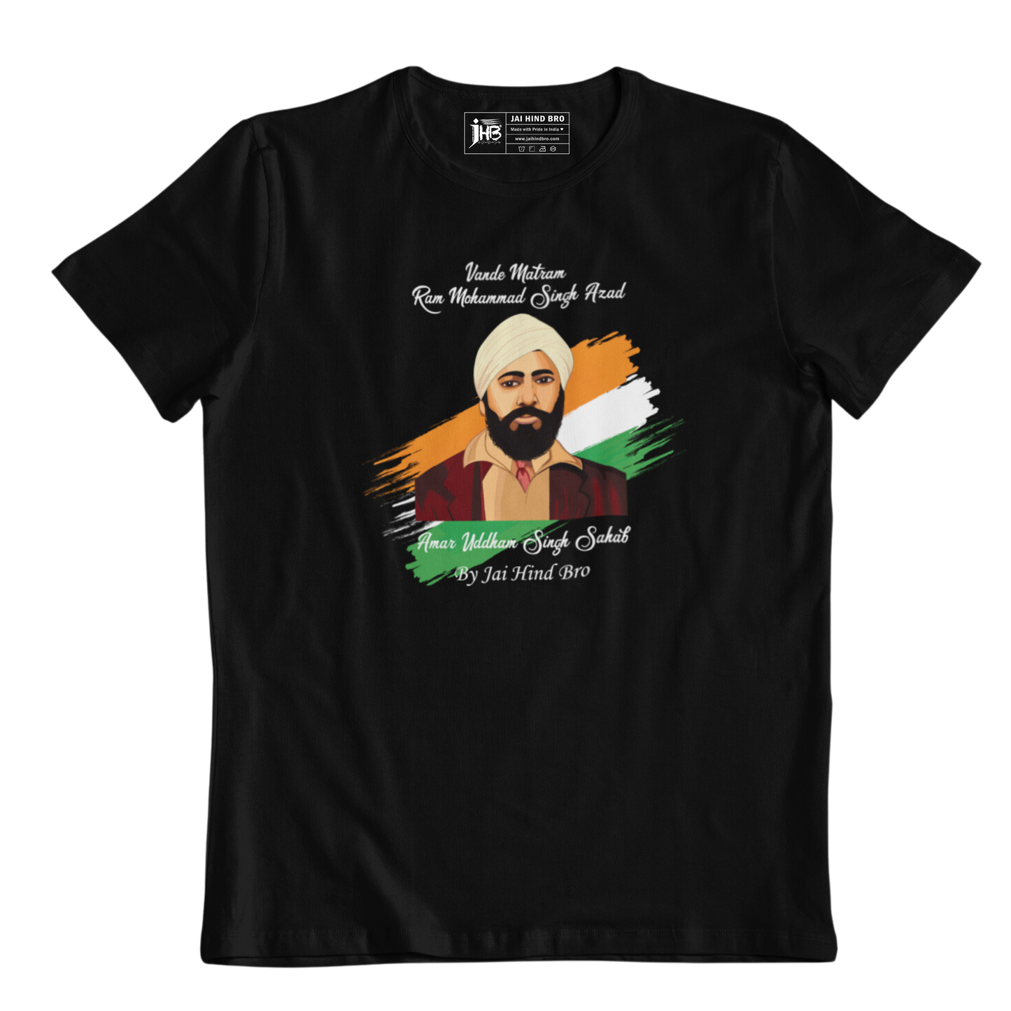 UDHAM SINGH SAHAB JI BLACK T-SHIRT