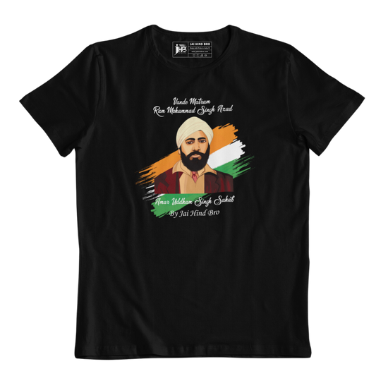 UDHAM SINGH SAHAB JI BLACK T-SHIRT