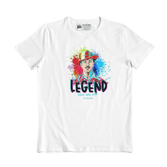 LEGEND BHAGAT SINGH JI WHITE T-SHIRT