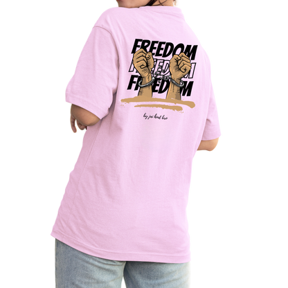 FREEDOM OVERSIZED PINK T-SHIRT