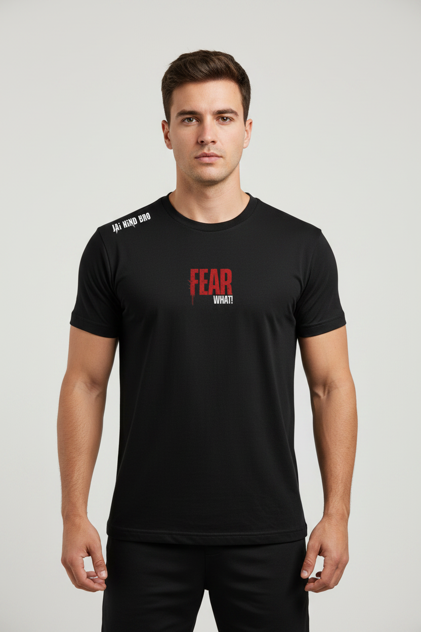 FEAR WHAT!  BLACK OVERSIZED T-SHIRT (Copy)
