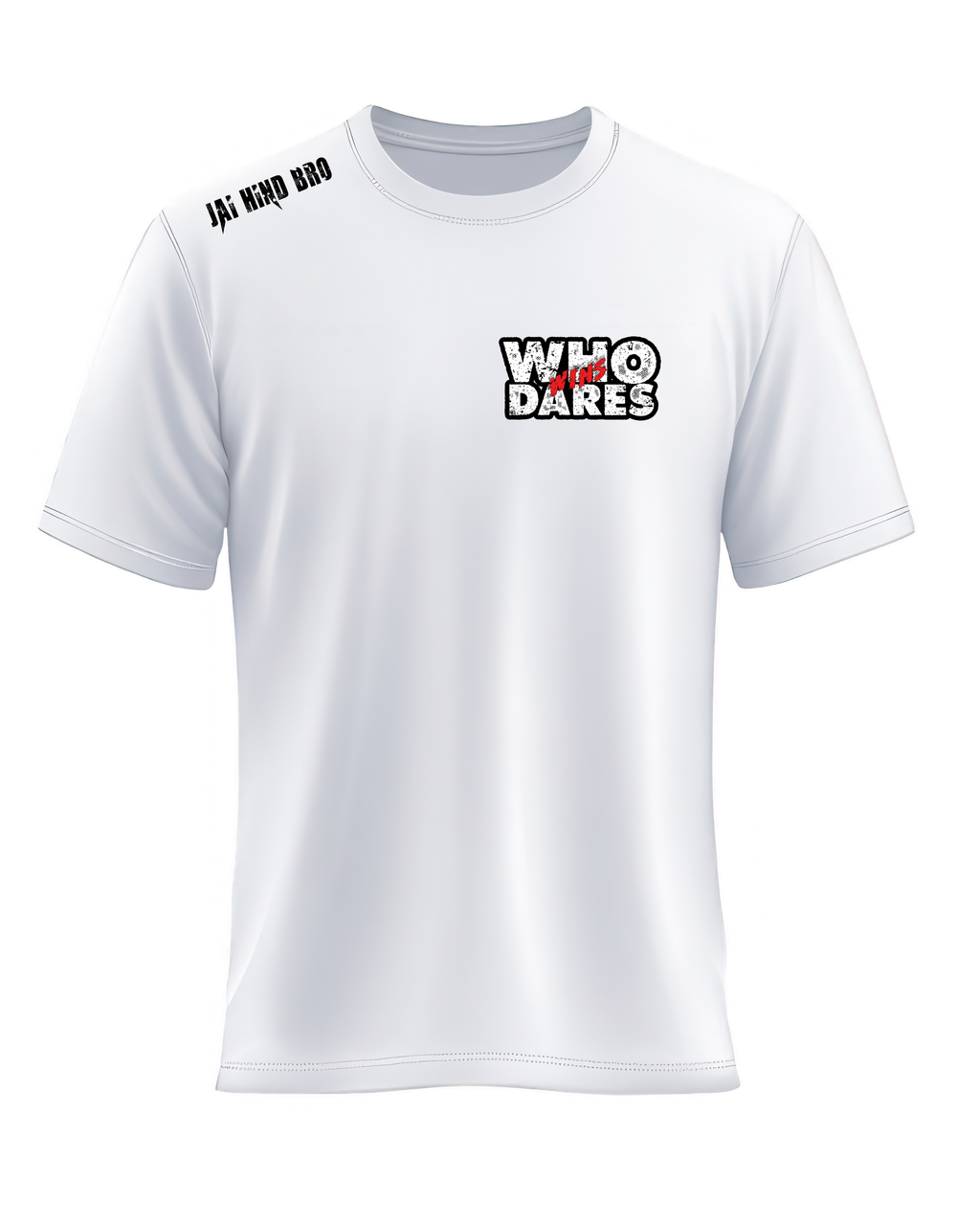 WHO DARES WIN! WHITE OVERSIZED T-SHIRT