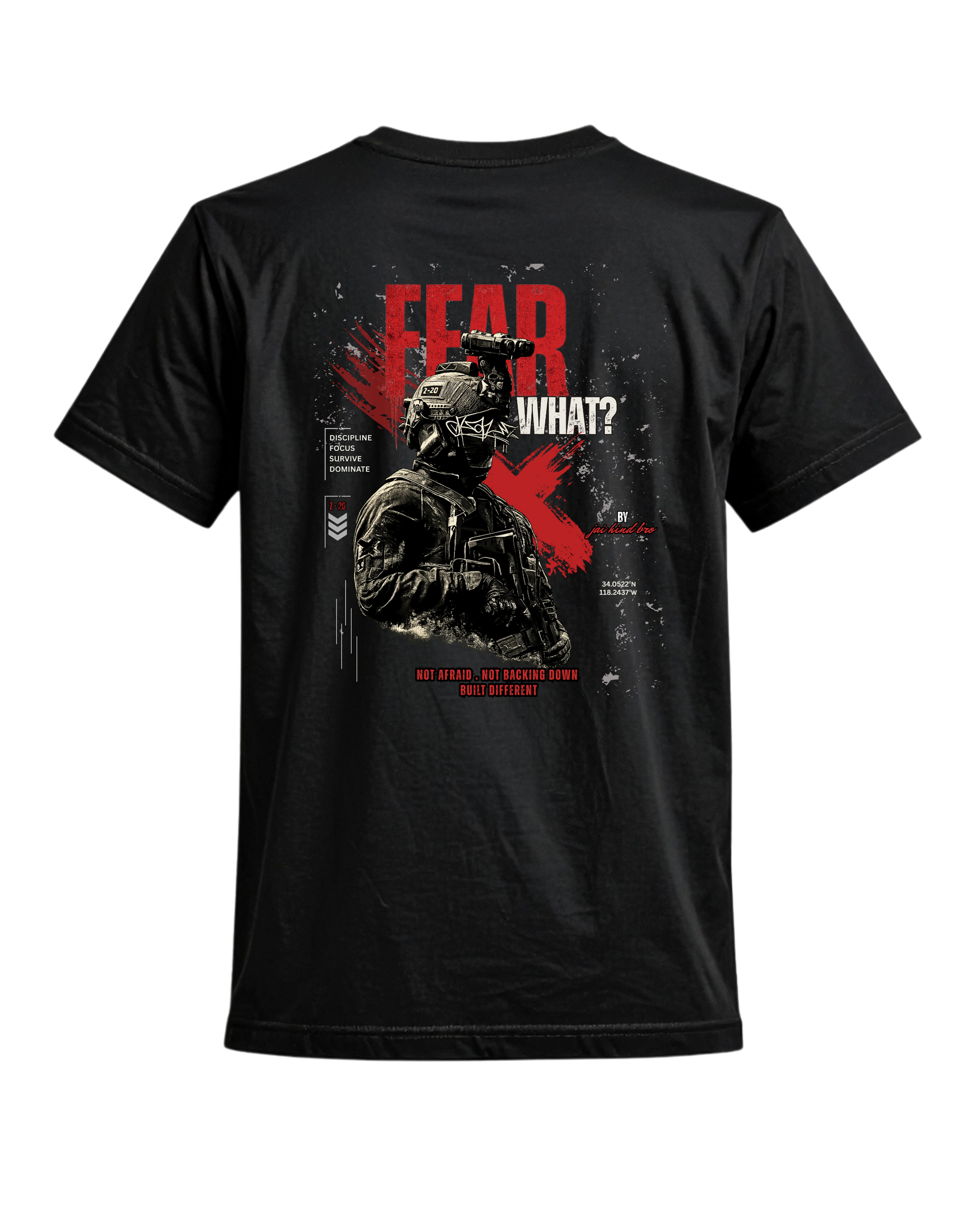 FEAR WHAT!  BLACK OVERSIZED T-SHIRT (Copy)