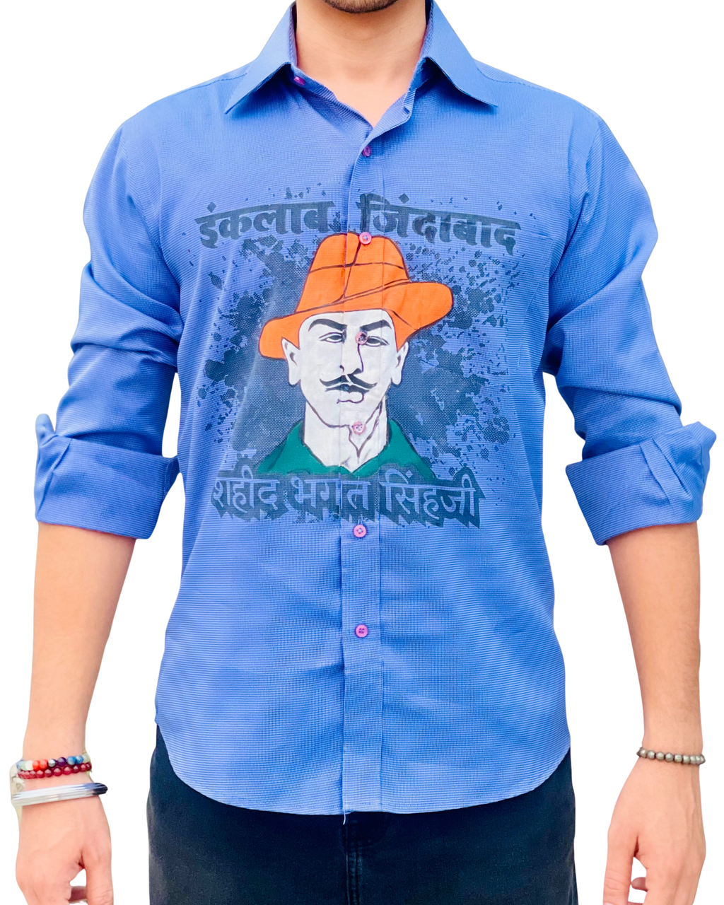Inquilab Zindabad” Bhagat Singh Printed Shirt