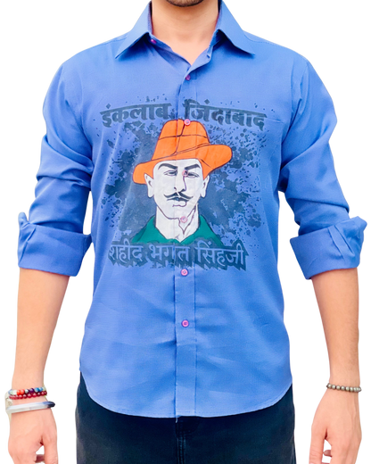 Inquilab Zindabad” Bhagat Singh Printed Shirt
