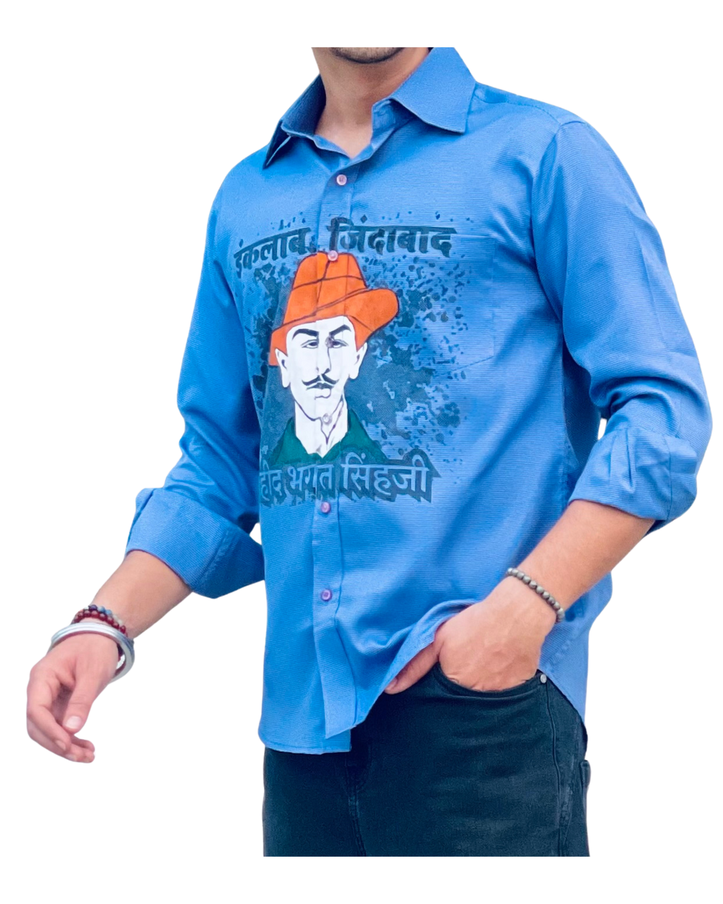 Inquilab Zindabad” Bhagat Singh Printed Shirt
