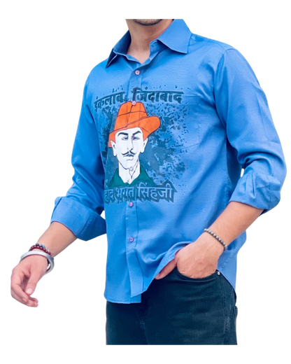 Inquilab Zindabad” Bhagat Singh Printed Shirt