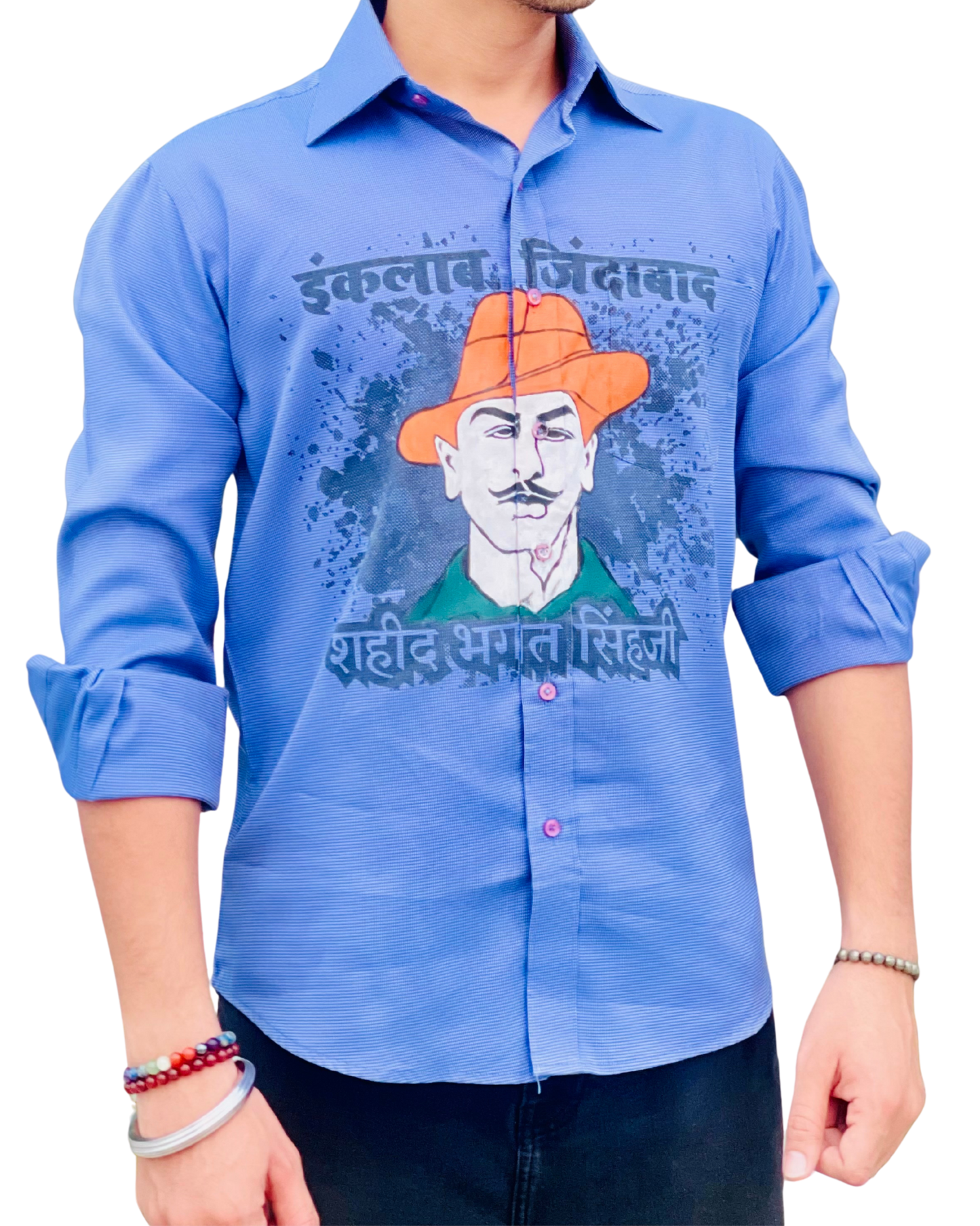 Inquilab Zindabad” Bhagat Singh Printed Shirt