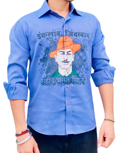 Inquilab Zindabad” Bhagat Singh Printed Shirt