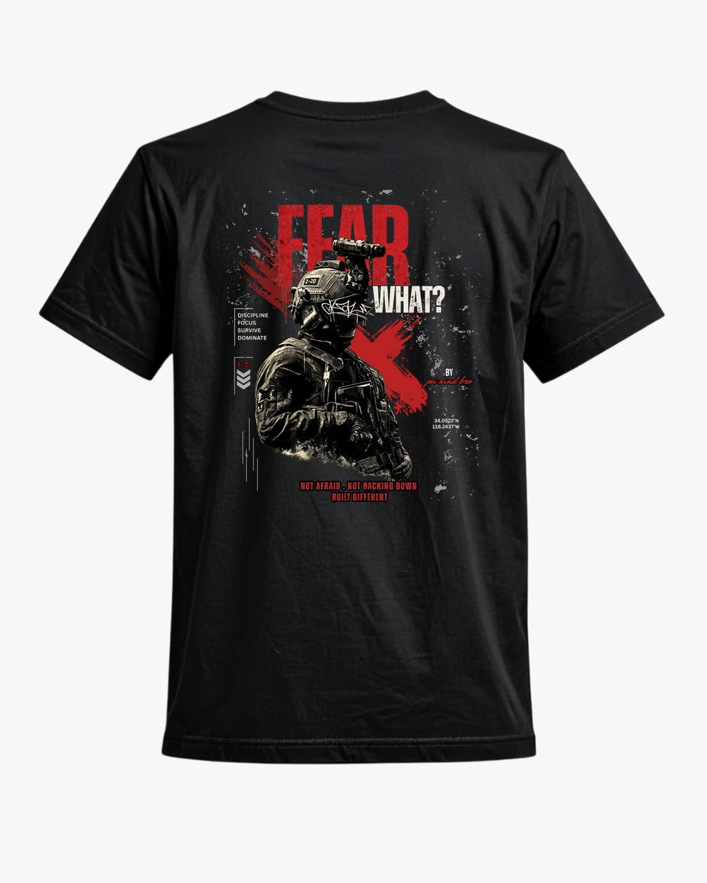 FEAR WHAT!  BLACK OVERSIZED T-SHIRT (Copy)