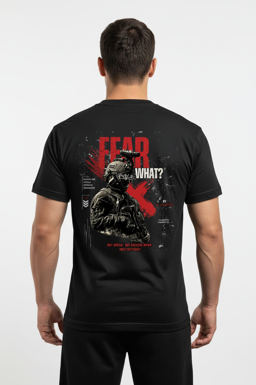 FEAR WHAT!  BLACK OVERSIZED T-SHIRT (Copy)