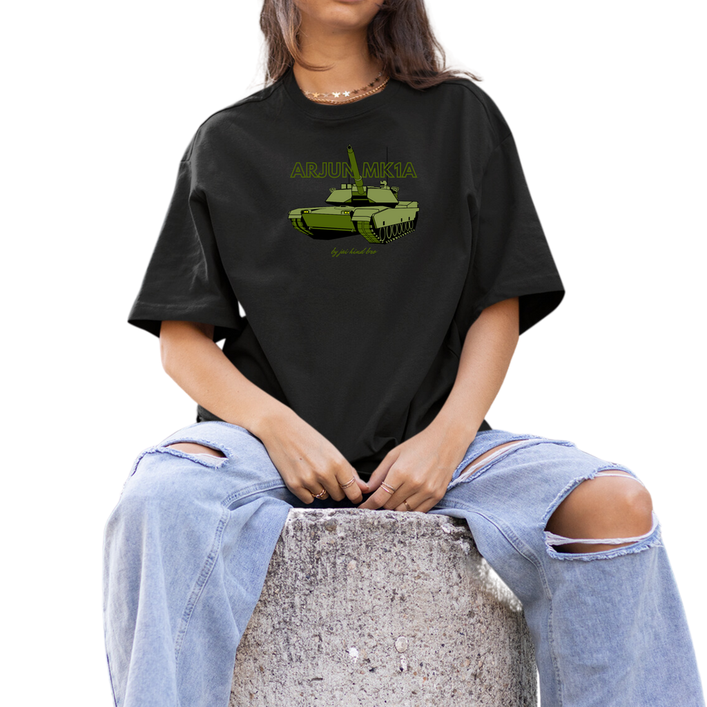 ARJUN MK 1A OVERSIZED BLACK T-SHIRT