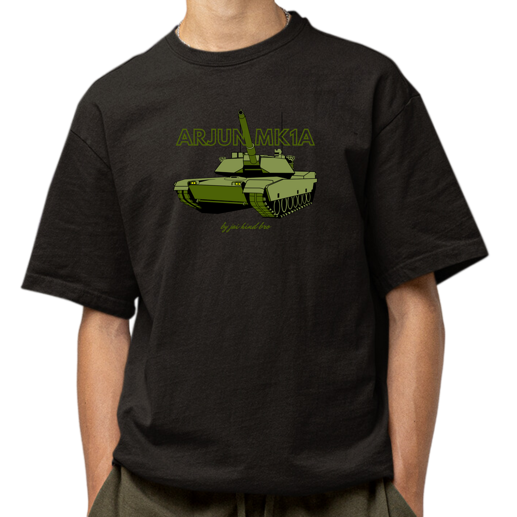 ARJUN MK 1A OVERSIZED BLACK T-SHIRT