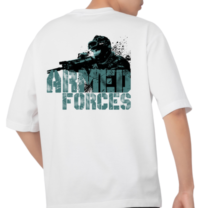 ARMED FORCE WHITE OVERSIZED T-SHIRT
