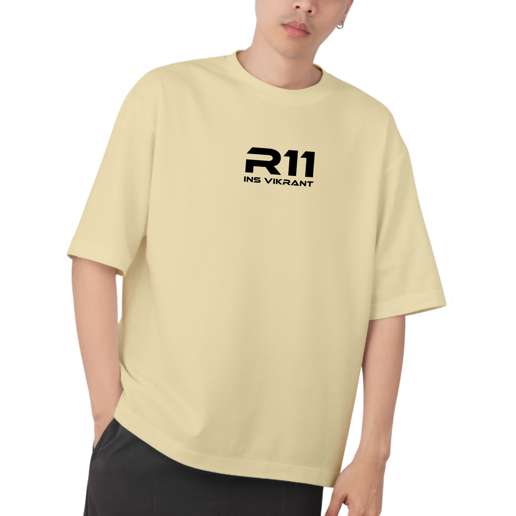 INS VIKRANT BEIGE OVERSIZED T-SHIRT