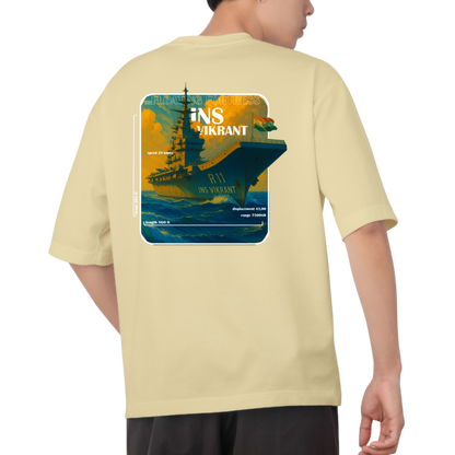 INS VIKRANT BEIGE OVERSIZED T-SHIRT