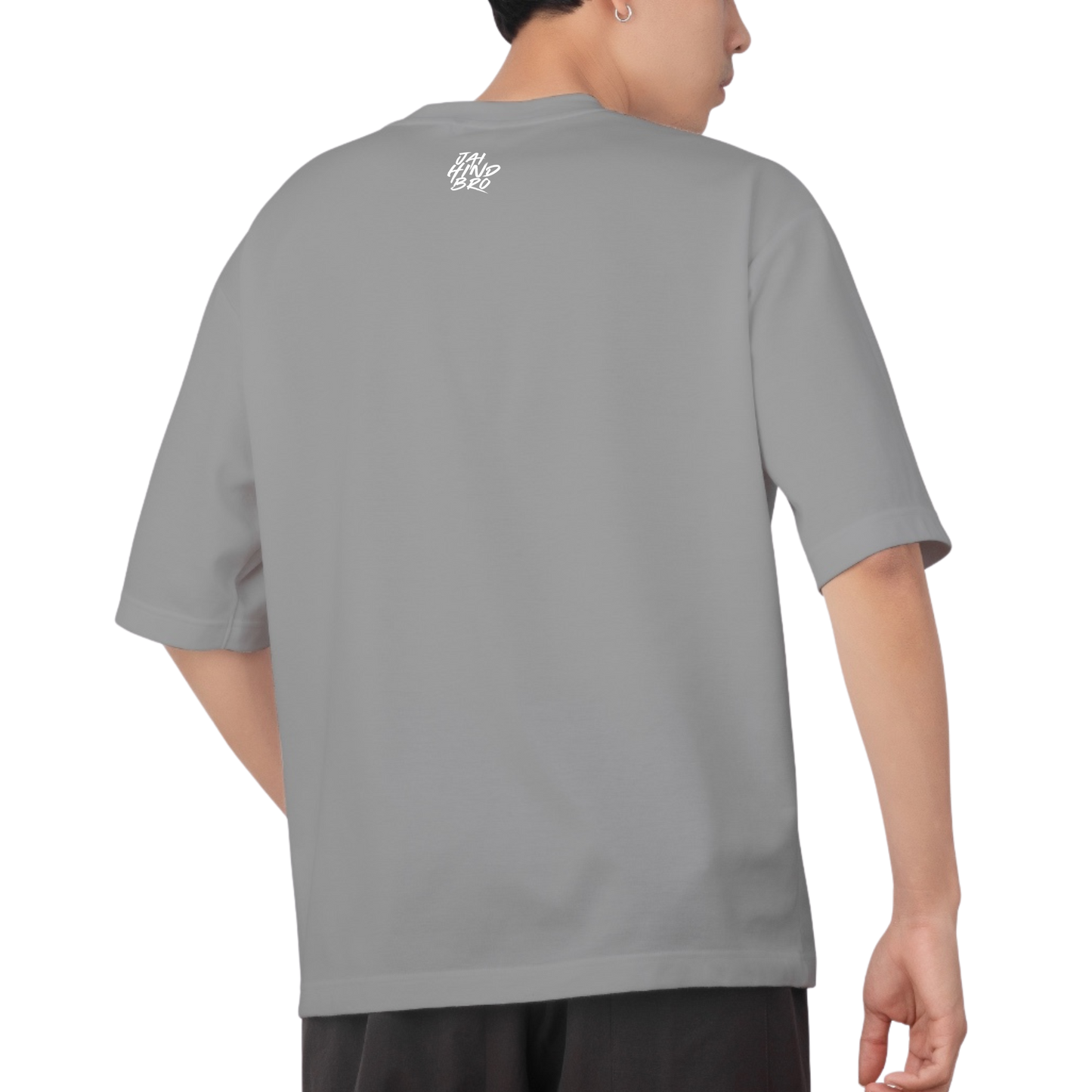 NETAJI SUBHAS CHANDRA BOSE GREY OVERSIZED T-SHIRT