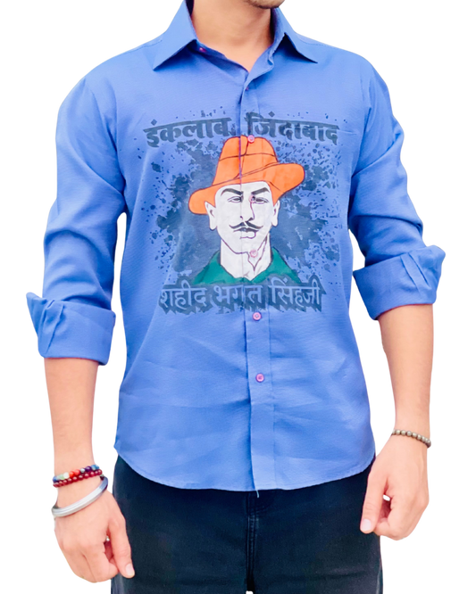 Inquilab Zindabad” Bhagat Singh Printed Shirt