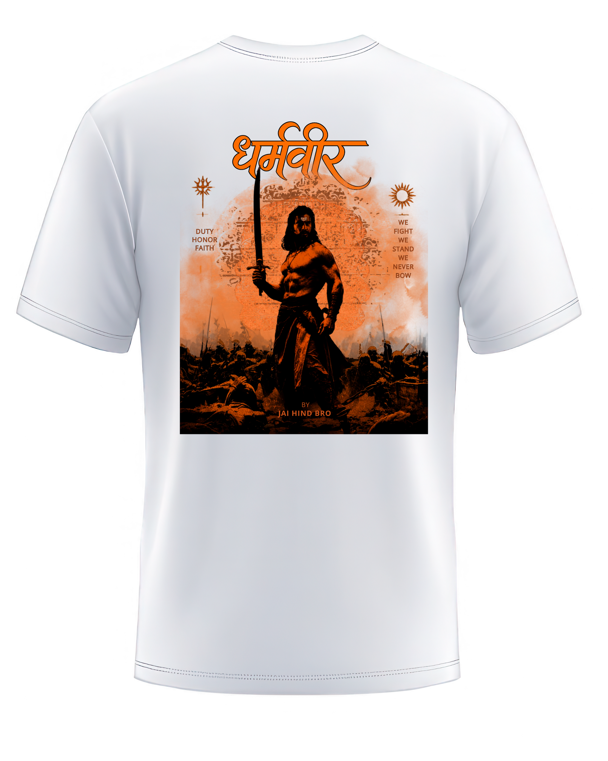 DHARMVEER WHITE OVERSIZED T-SHIRT
