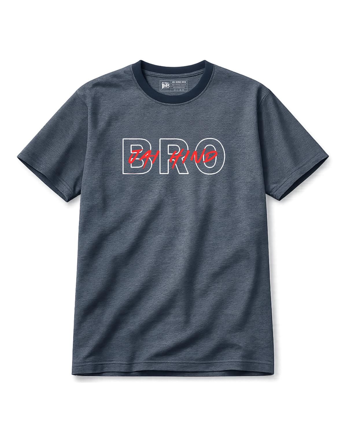 Men's dark grey BRO graphic printed t-shirt