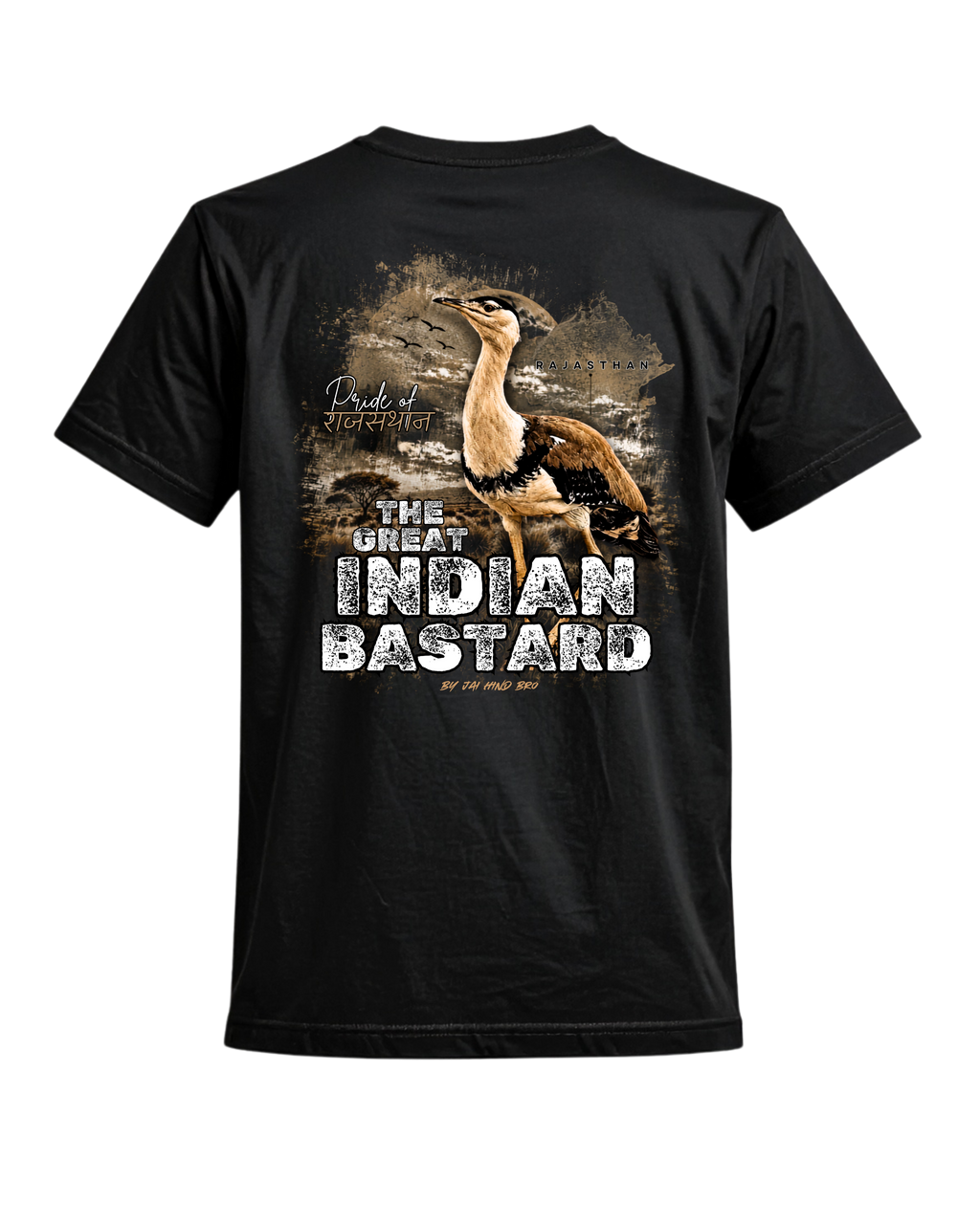Pride of Rajasthan – Great Indian Bustard T-Shirt