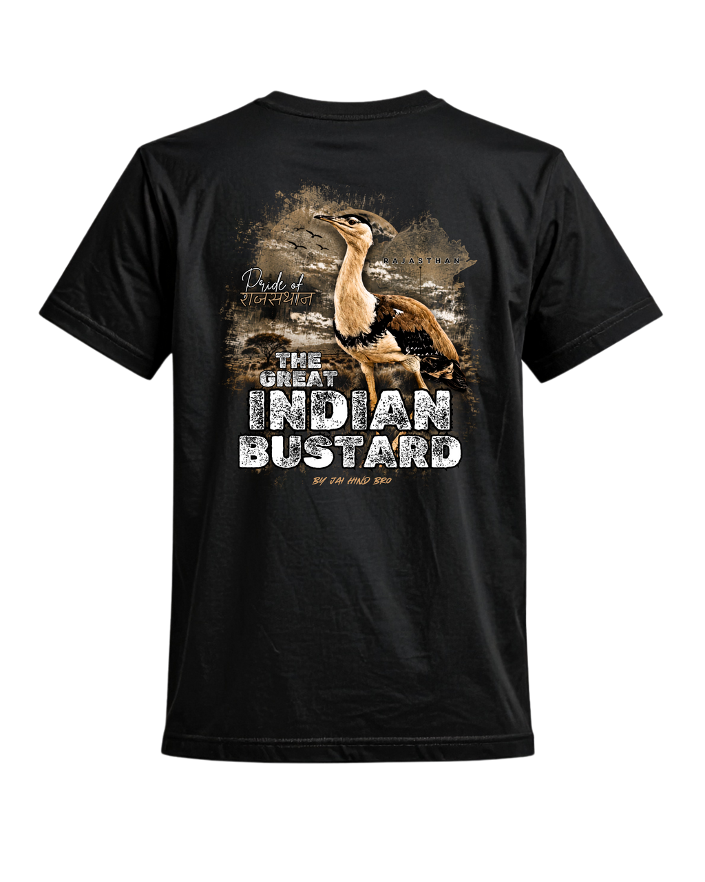 Pride of Rajasthan – Great Indian Bustard T-Shirt