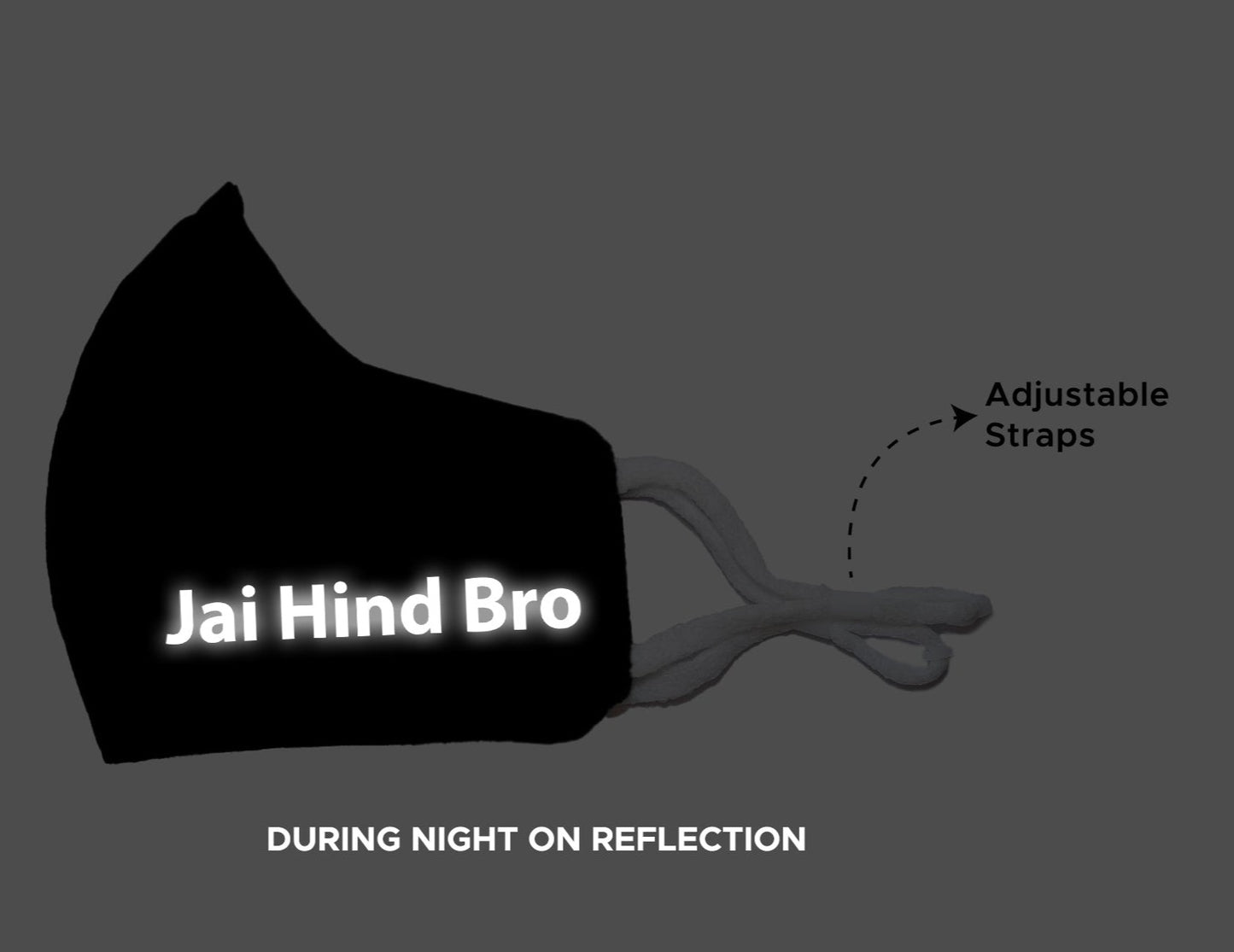 JAI HIND BRO Reflector Mask